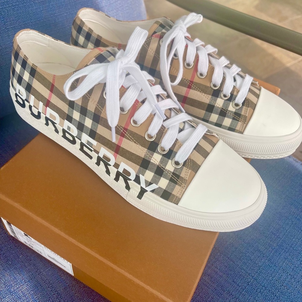 Burberry print vintage check cotton sneakers